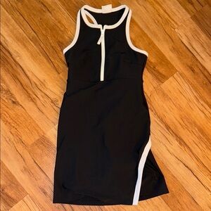 Black and White Sleeveless Dress